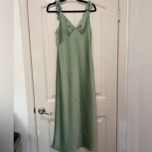 Hello Molly Mint Green Satin Dress